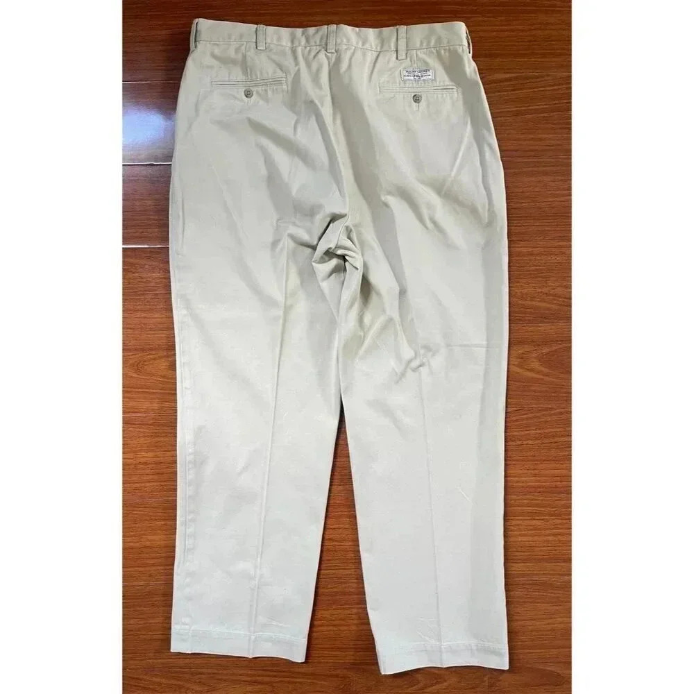 Vintage Polo by Ralph Lauren Men's Khaki Cotton Prospect Pants Size 30/40 Chino - Picture 2 of 11